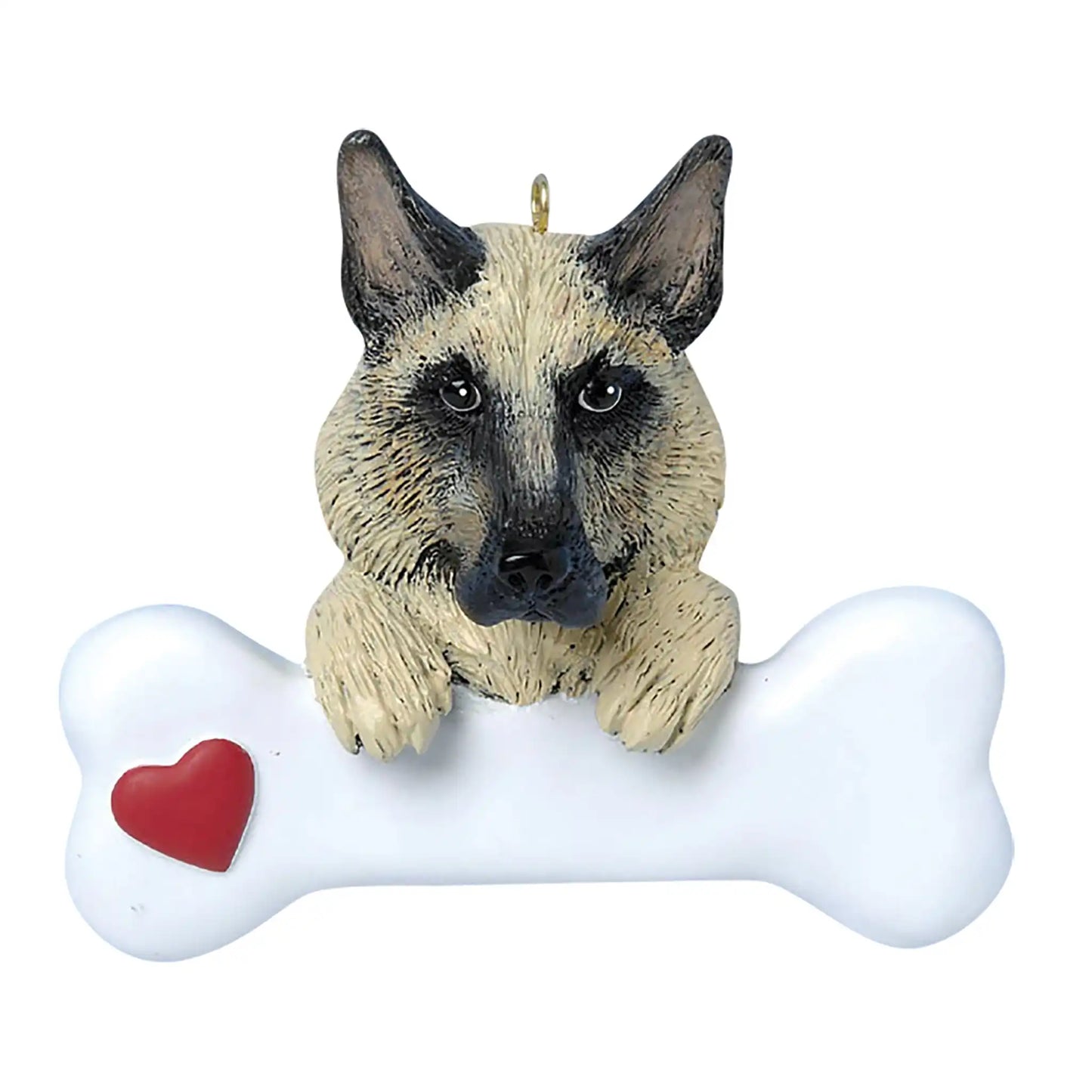 German Shepherd Dog Bone Christmas Ornament