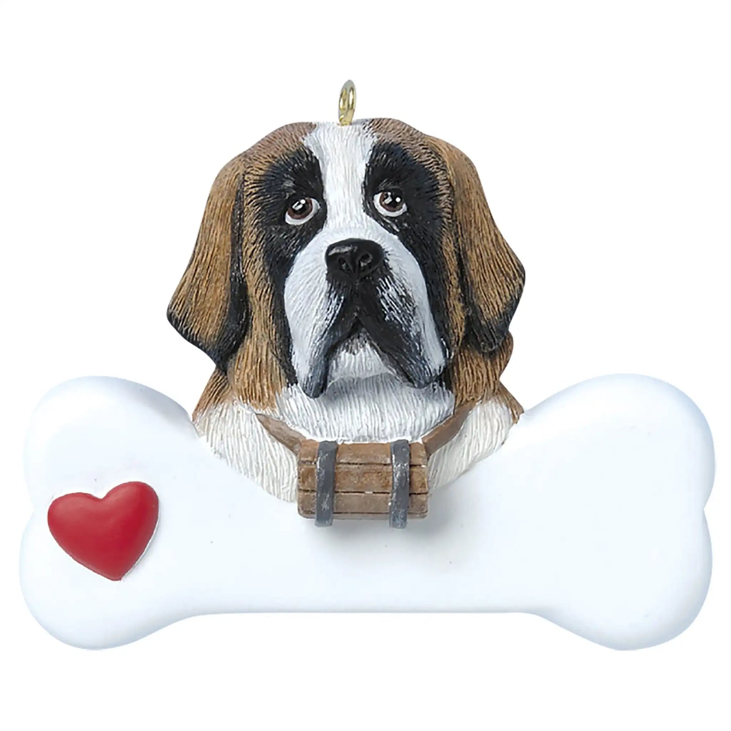 St. Bernard Dog Bone Christmas Ornament