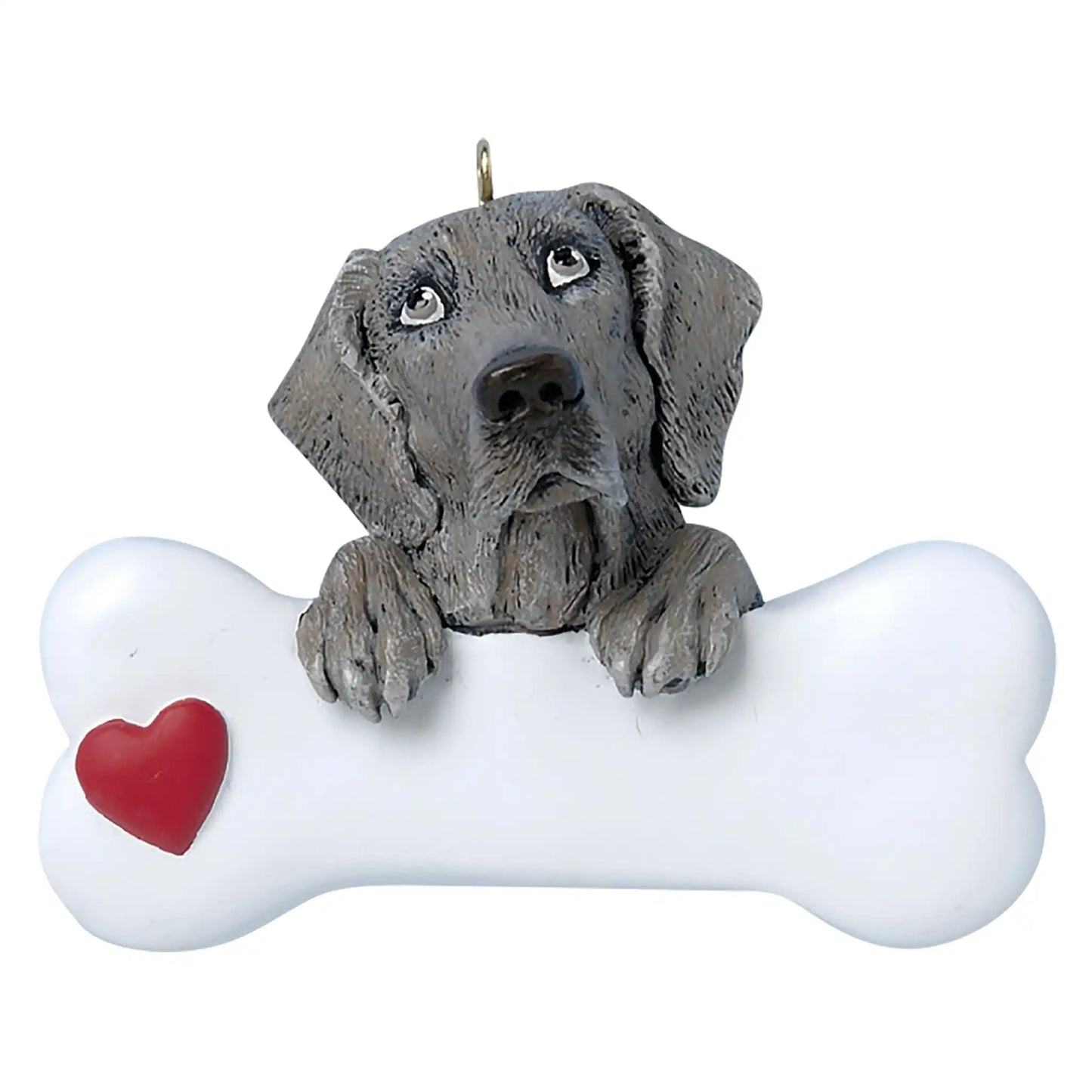 Weimaraner Dog Bone Christmas Ornament