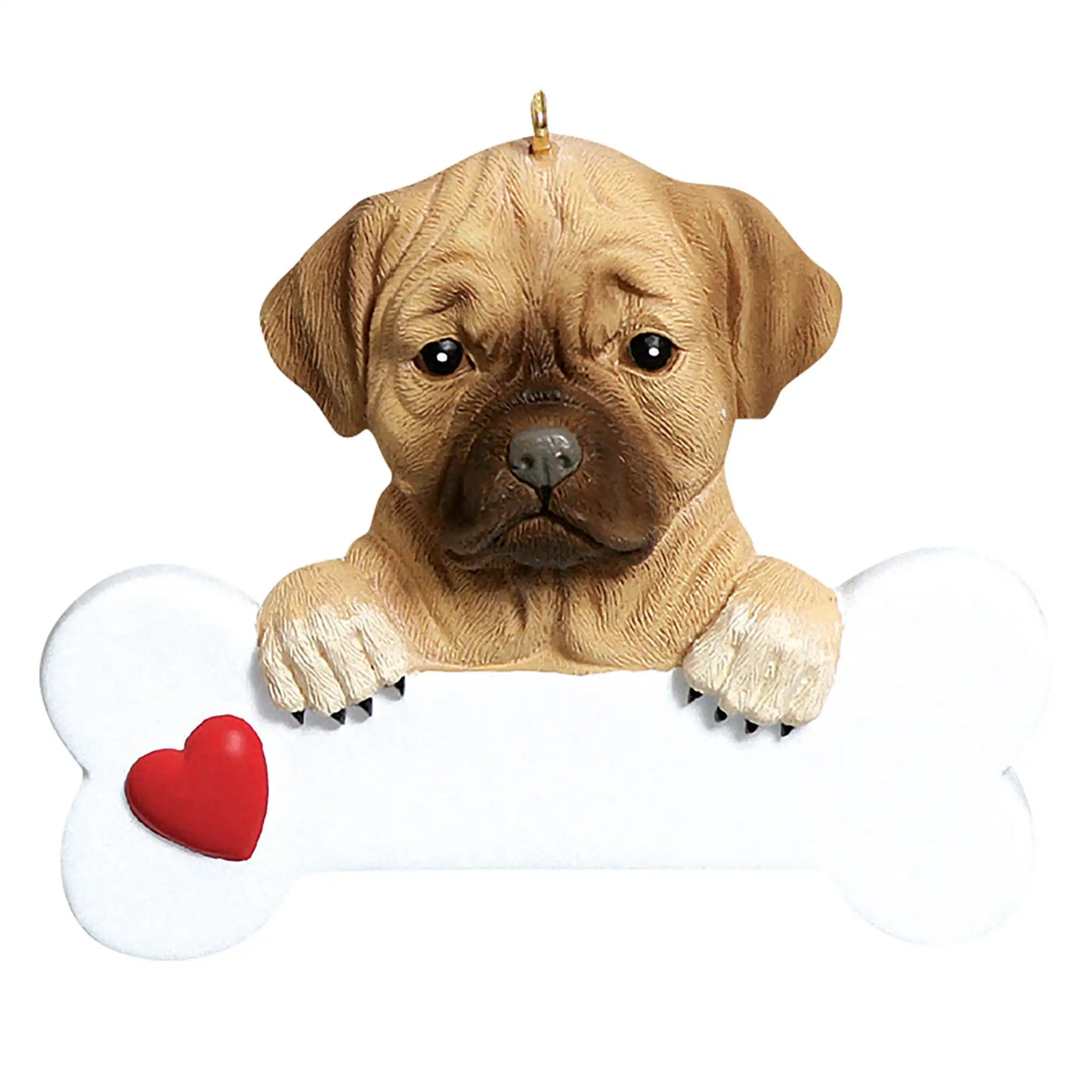 Puggle Dog Bone Christmas Ornament