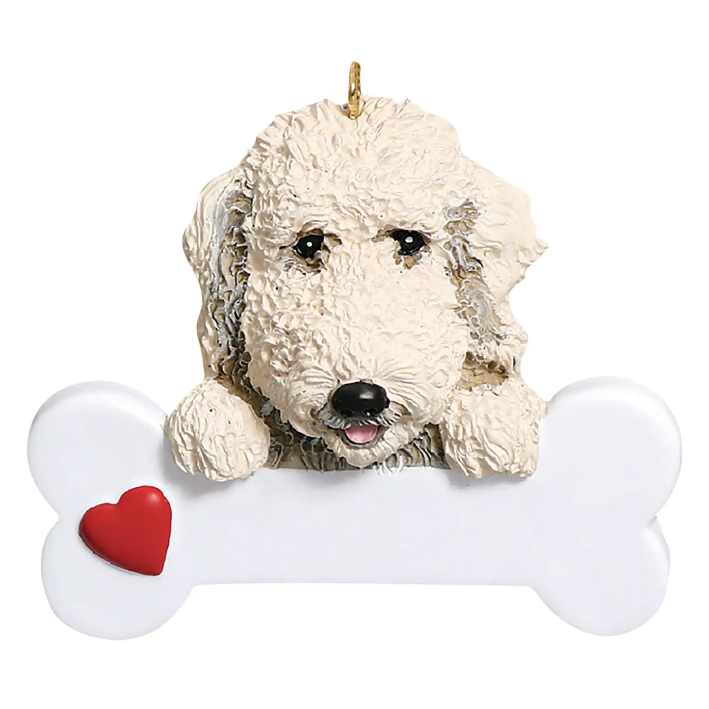 Labradoodle Dog Bone Christmas Ornament