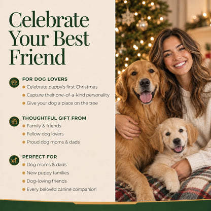 Personalized Labradoodle Christmas ornament gift ideas for dog lovers, dog moms and dads, and new puppy families