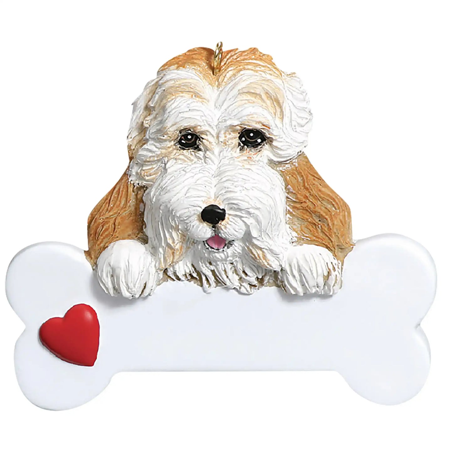 Cockapoo Dog Bone Christmas Ornament