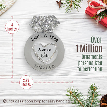 Engagement Ring Christmas Ornament