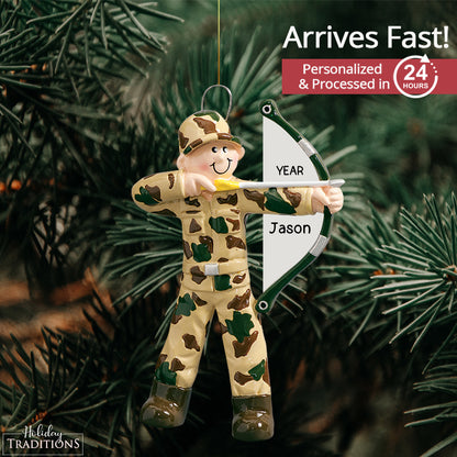 Hunter Bow & Arrow Christmas Ornament