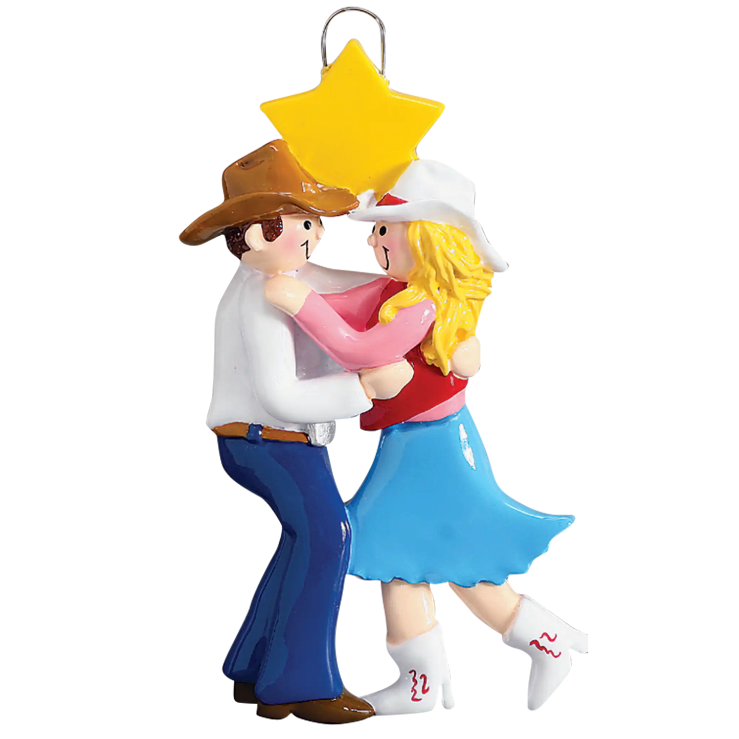 Western Dancing Couple Christmas Ornament