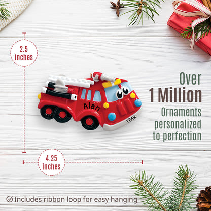 Fire Truck Toy Christmas Ornament