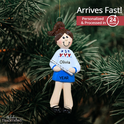 Flute Girl Christmas Ornament