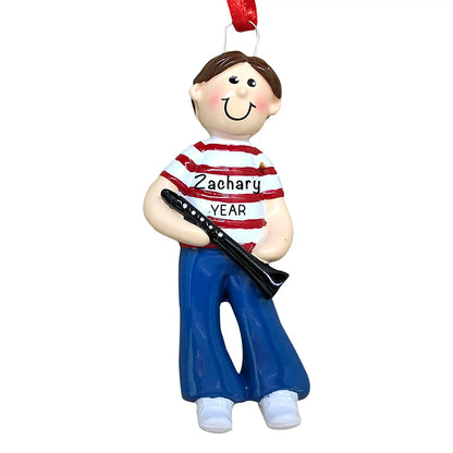 Clarinet Boy Christmas Ornament