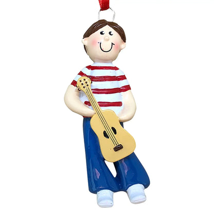 Guitar Boy Christmas Ornament