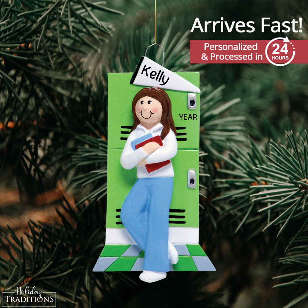 College / School Girl Christmas Ornament