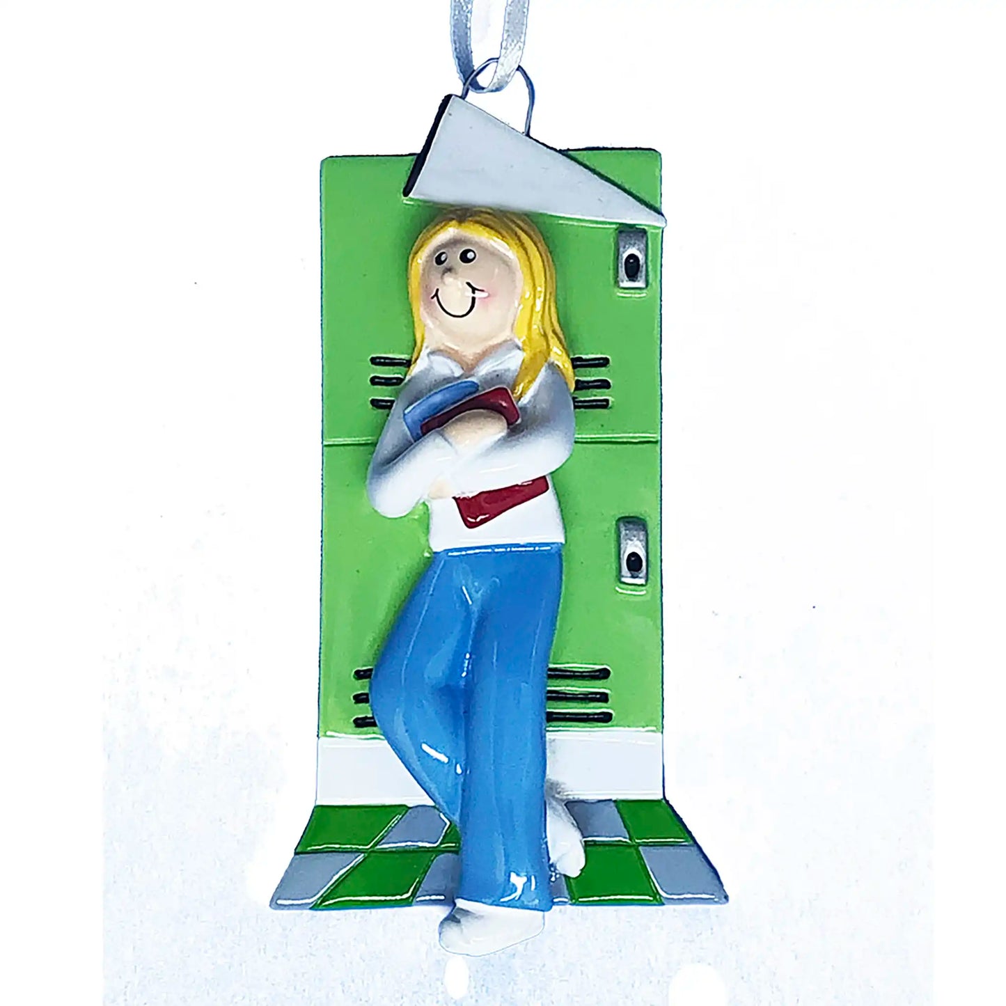 College / School Girl Blonde Christmas Ornament