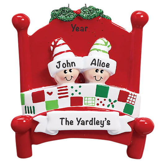 Bed Head Couple Christmas Ornament