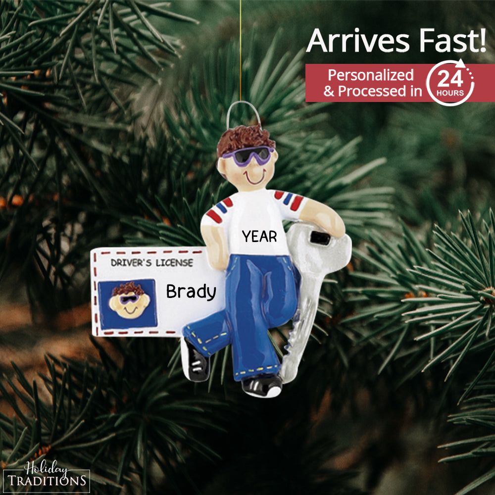 New Driver Christmas Ornament - Guy