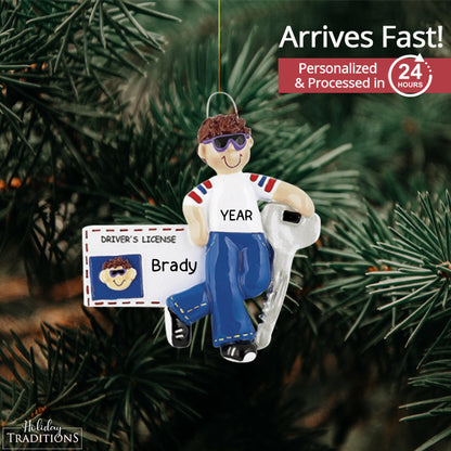 New Driver Christmas Ornament - Guy