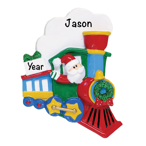 Adorno personalizado de tren de Papá Noel