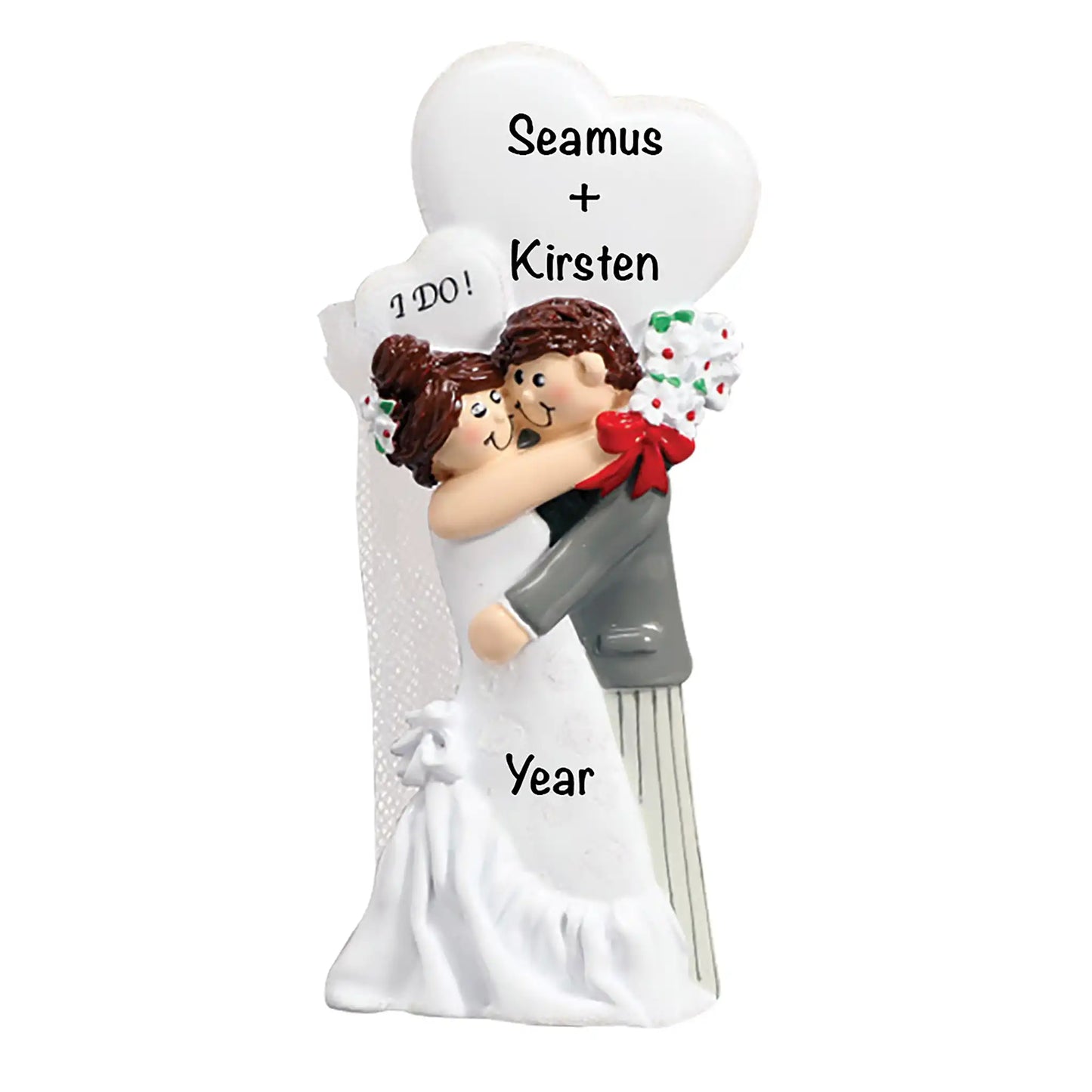 I Do! Wedding Couple Christmas Ornament