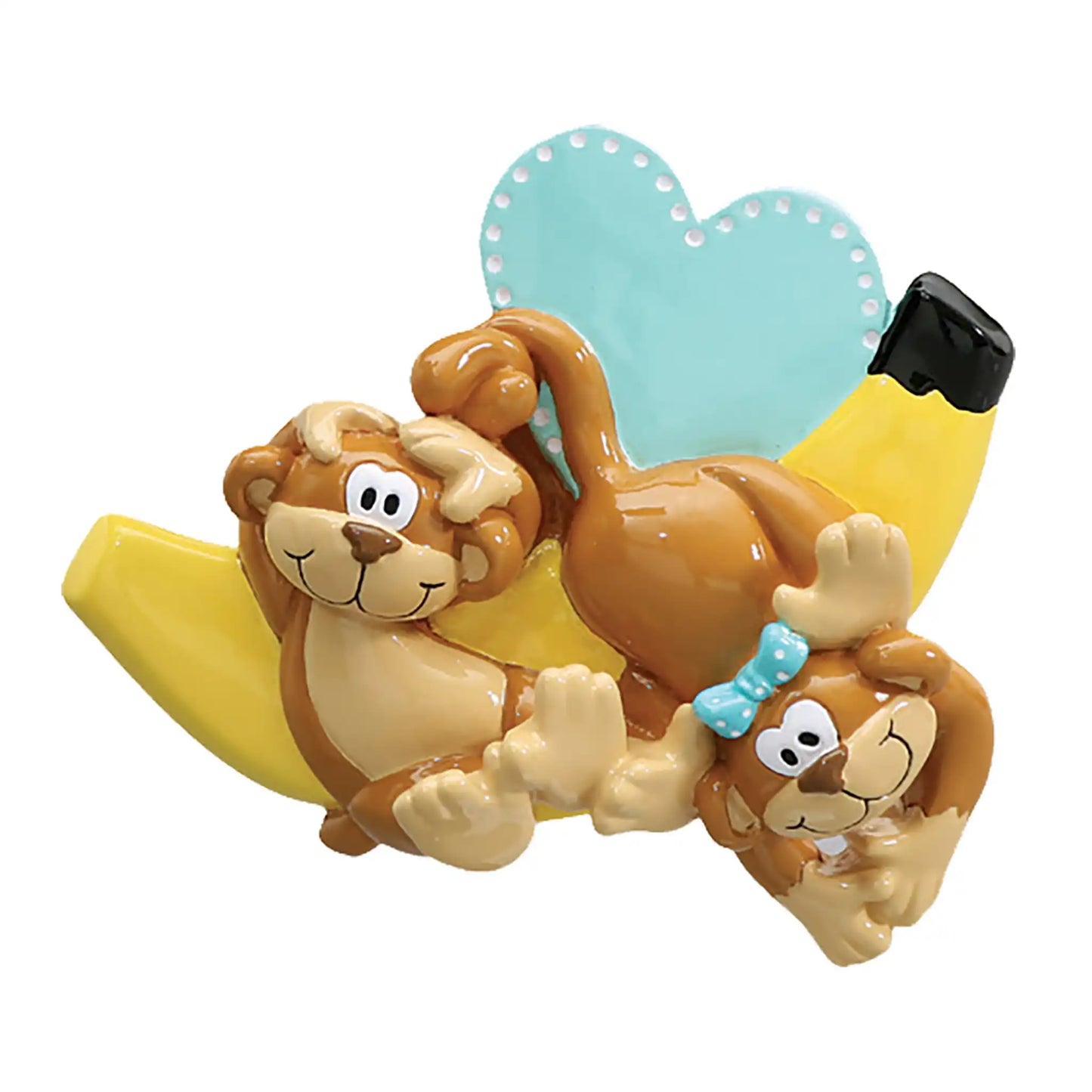 Monkey Couple Christmas Ornament