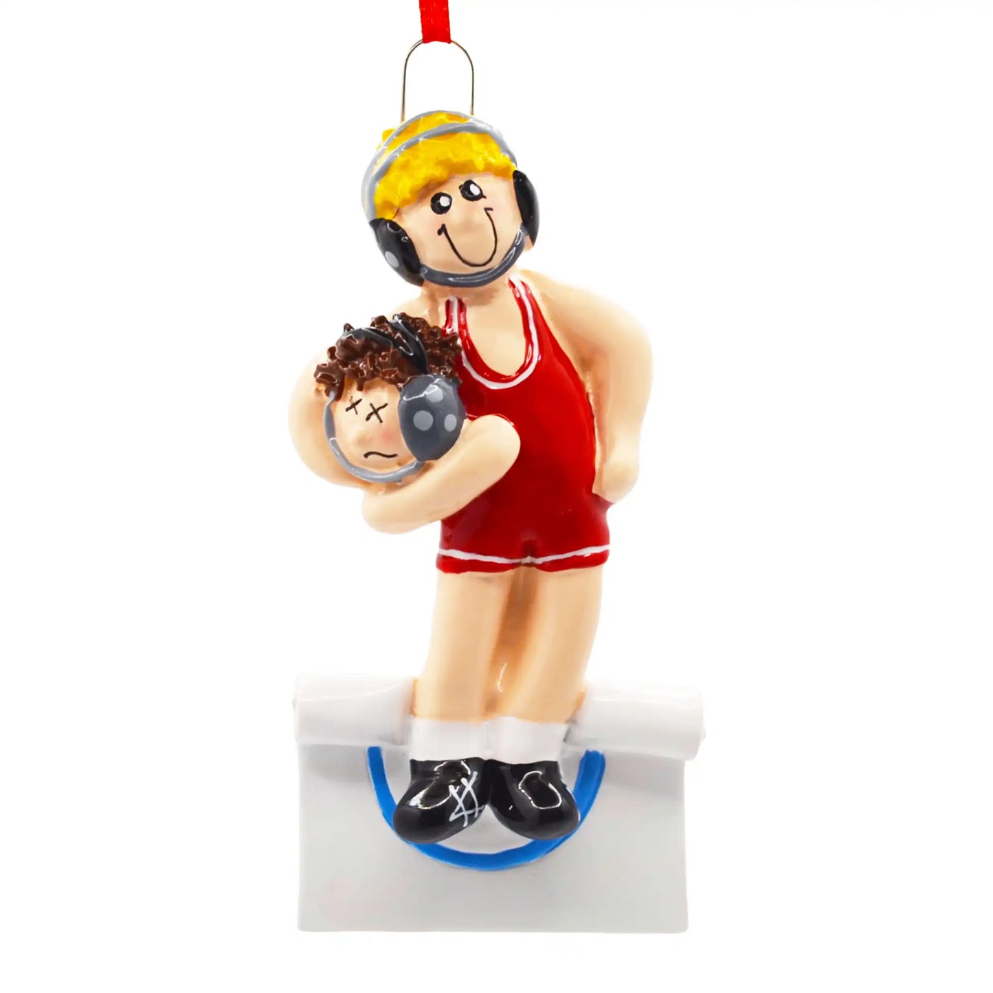 Wrestling Christmas Ornament Boy - Blonde