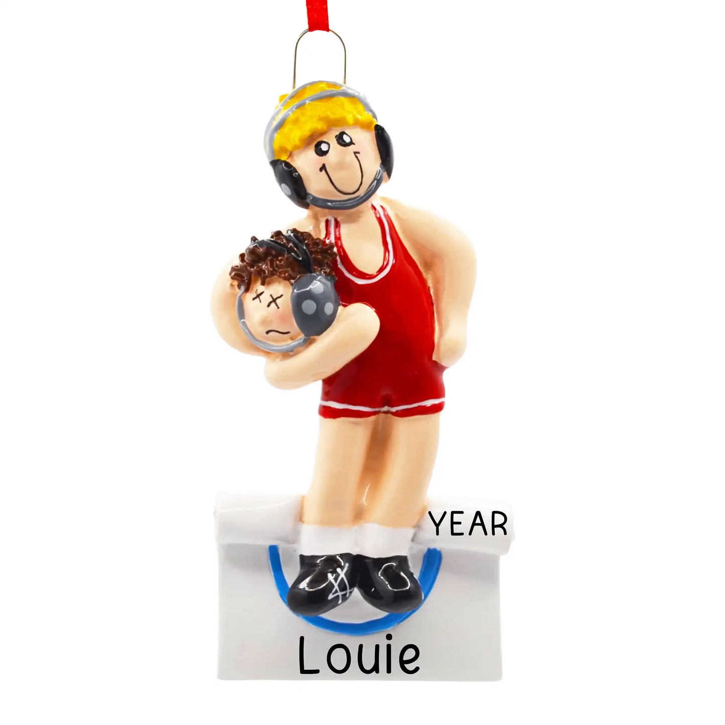 Wrestling Christmas Ornament Boy - Blonde