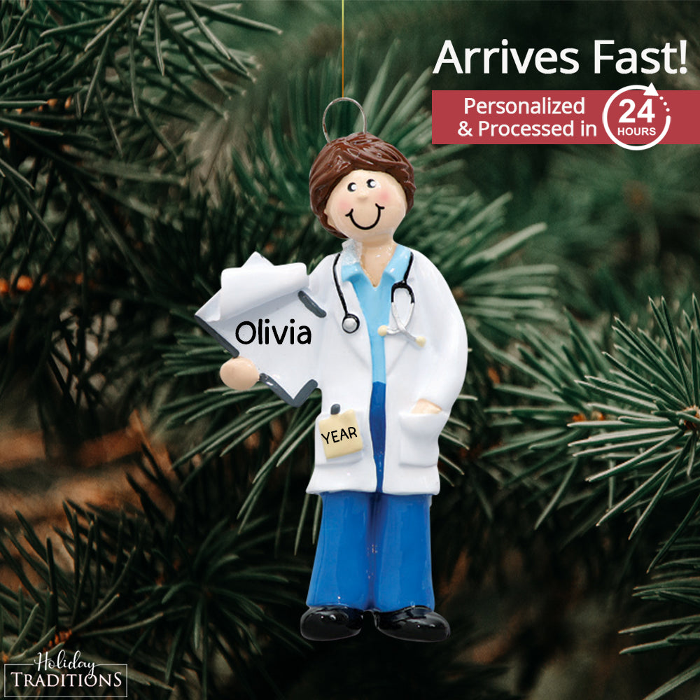 Doctor Girl Christmas Ornament