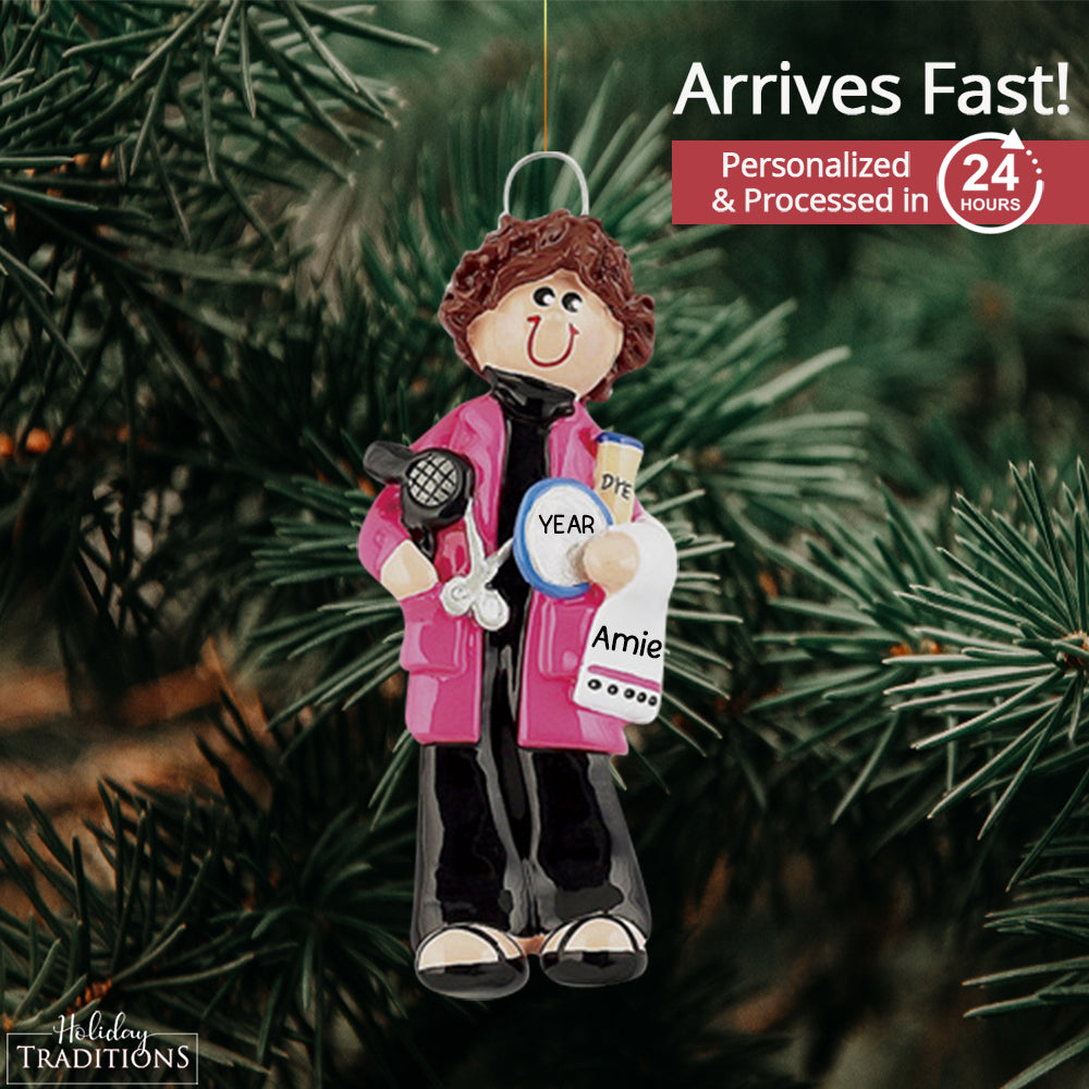 Hairdresser Stylist Personalized Christmas Ornament