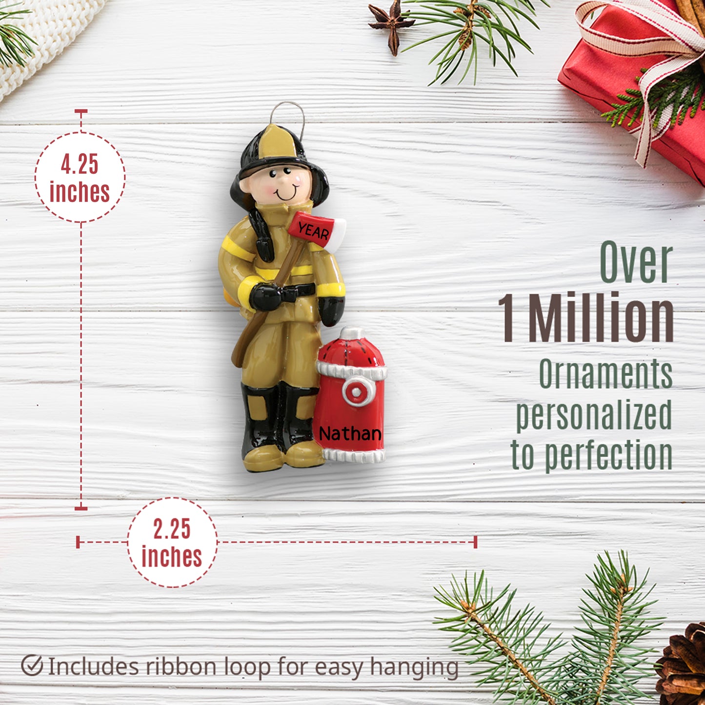 Fireman Christmas Ornament