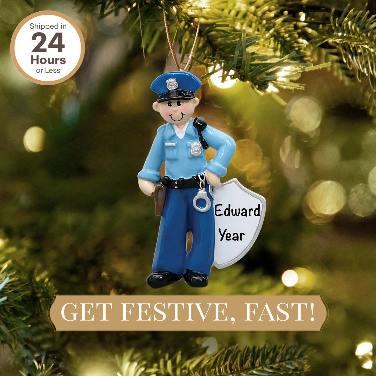 Adorno personalizado de policía 