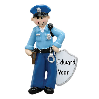 Police Man Christmas Ornament