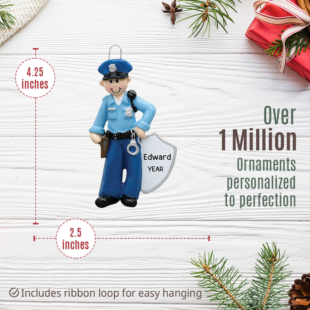 Police Man Christmas Ornament