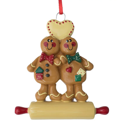 Gingerbread Couple Baking Christmas Ornament