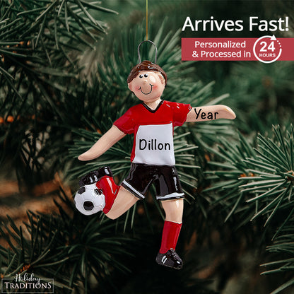 Soccer Guy Christmas Ornament