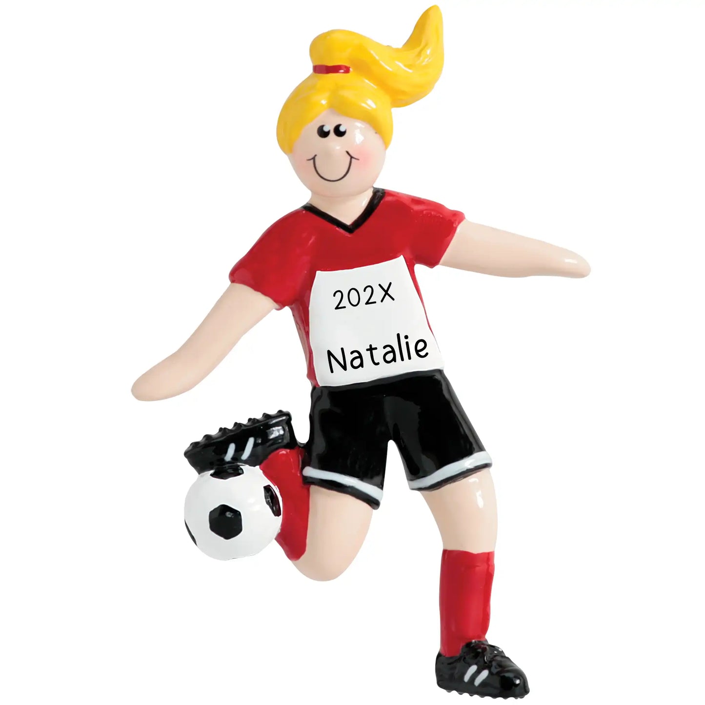 Soccer Girl Christmas Ornament - Blonde