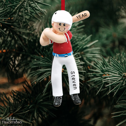 Baseball Boy Christmas Ornament