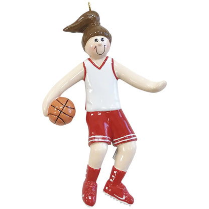 Basketball Girl Christmas Ornament