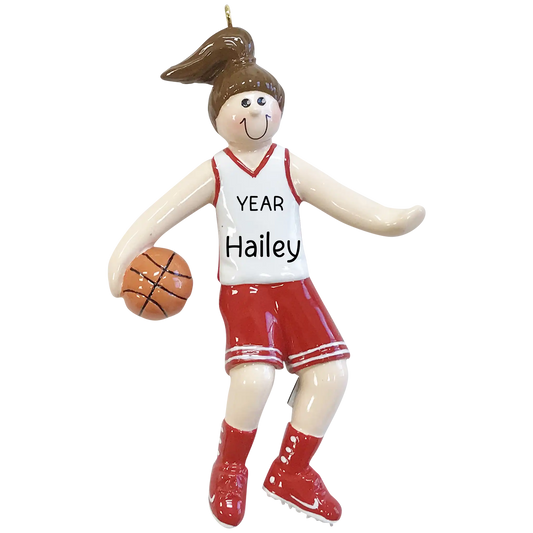 Basketball Girl Christmas Ornament