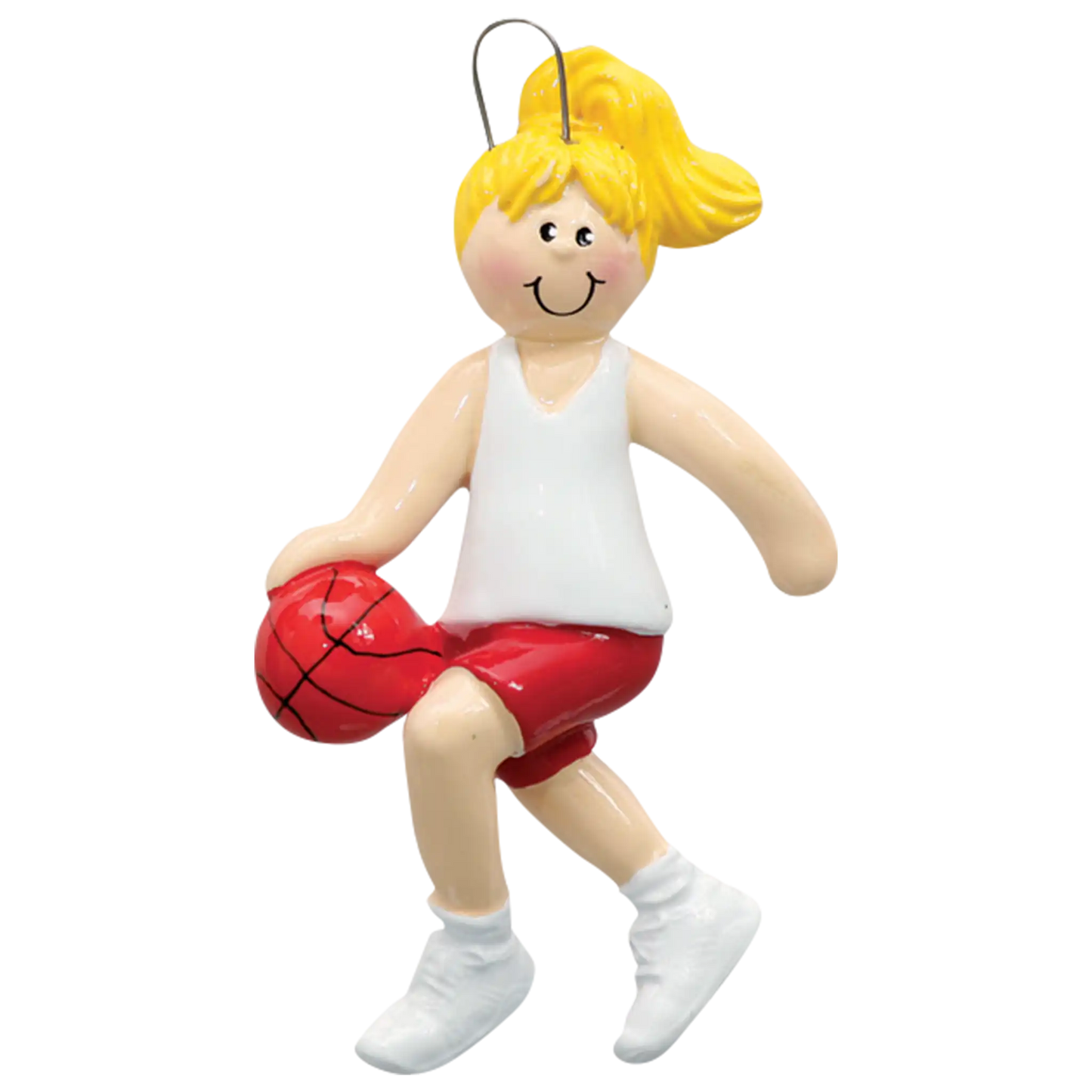 Basketball Girl Christmas Ornament - Blonde