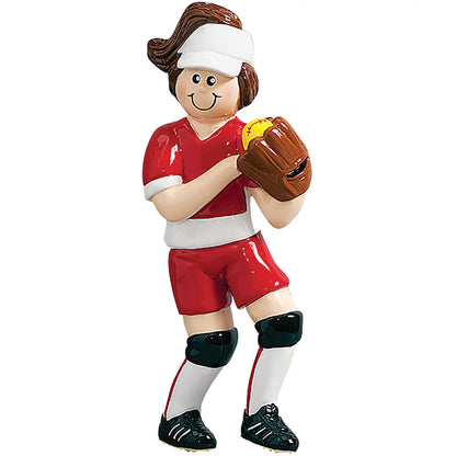 Softball Girl Christmas Ornament