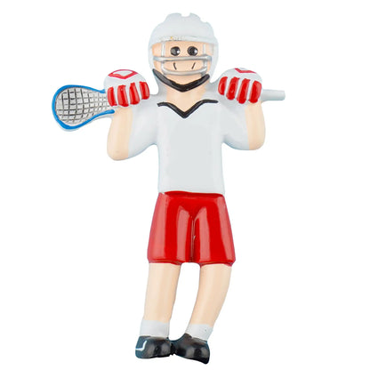 Lacrosse Player Christmas Ornament