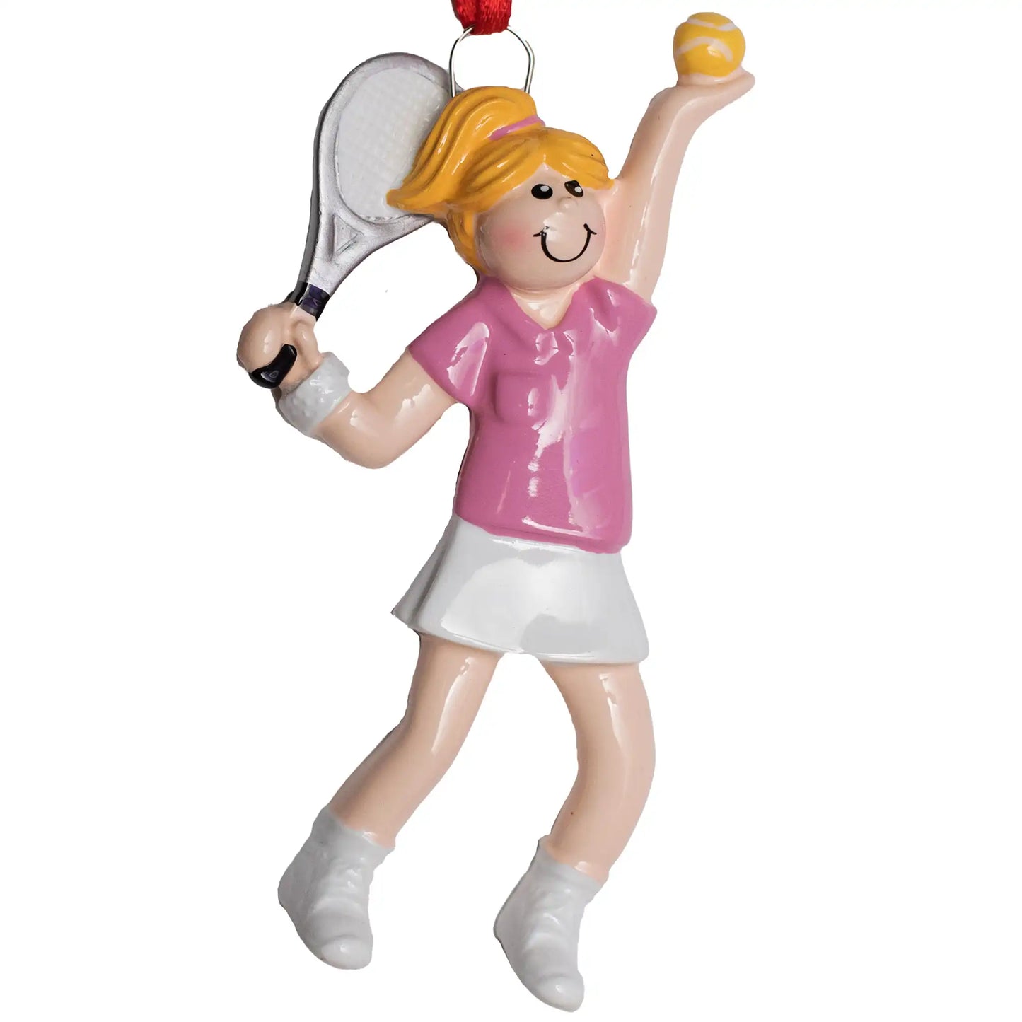 Tennis Girl Christmas Ornament - Blonde