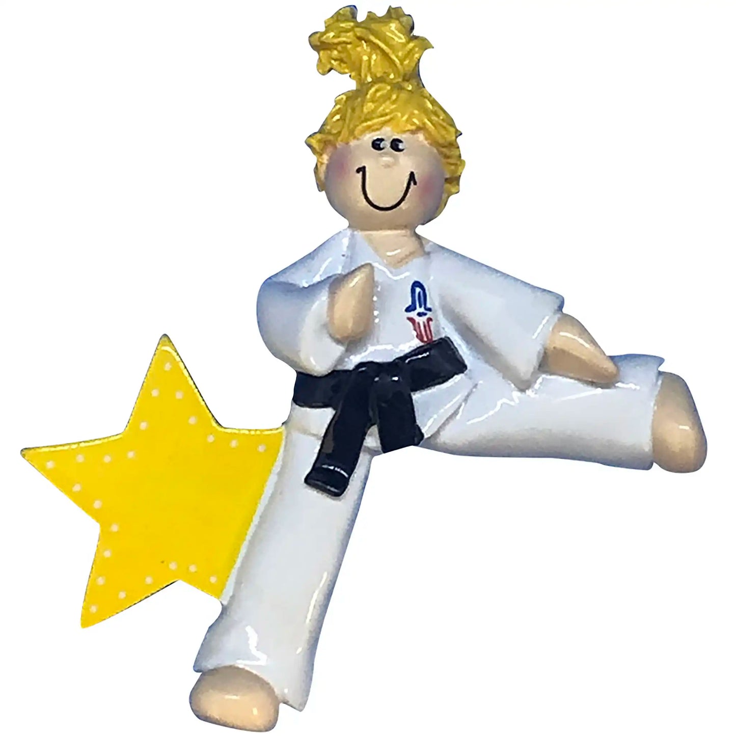 Karate Girl Christmas Ornament - Blonde