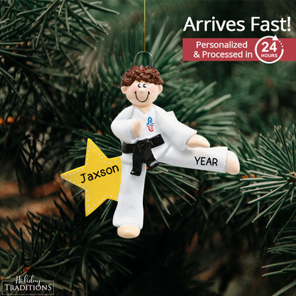 Karate Guy Christmas Ornament