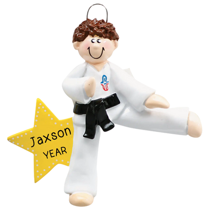 Karate Guy Christmas Ornament