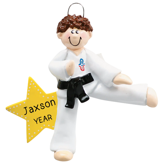 Karate Guy Christmas Ornament