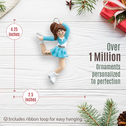 Girl Ice Skater Christmas Ornament