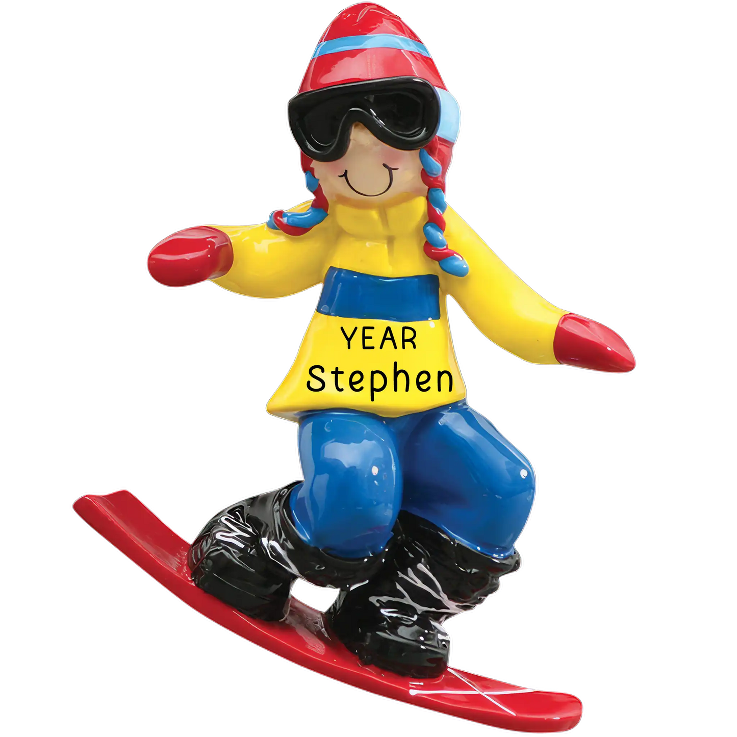 Snowboard Guy Personalized Ornament