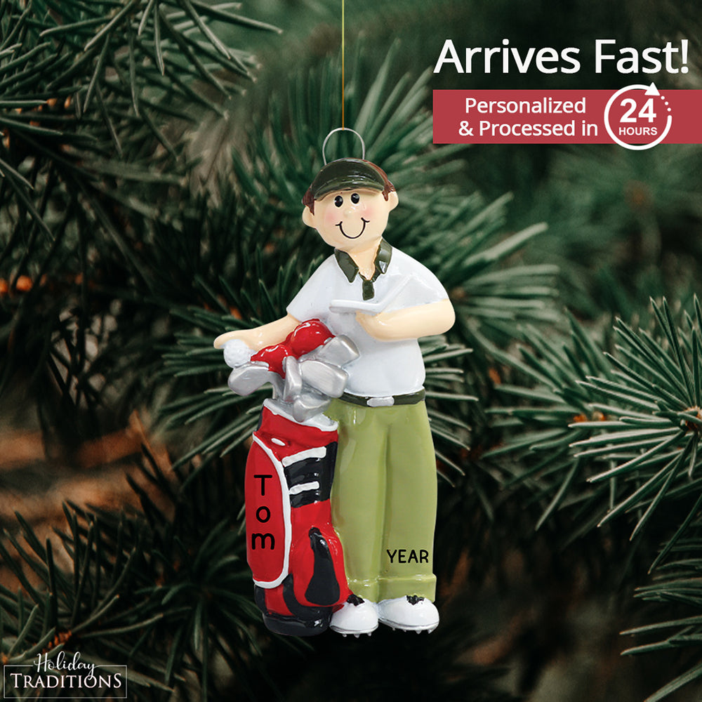 Golf Guy Christmas Ornament