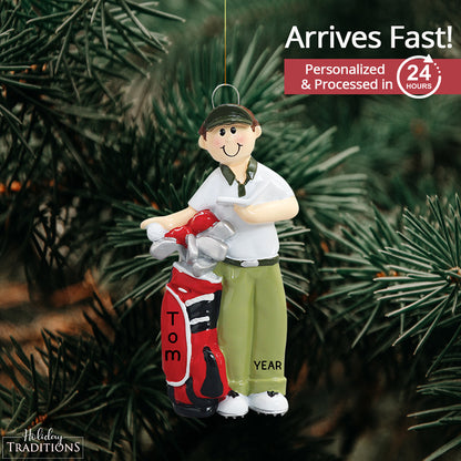 Golf Guy Christmas Ornament