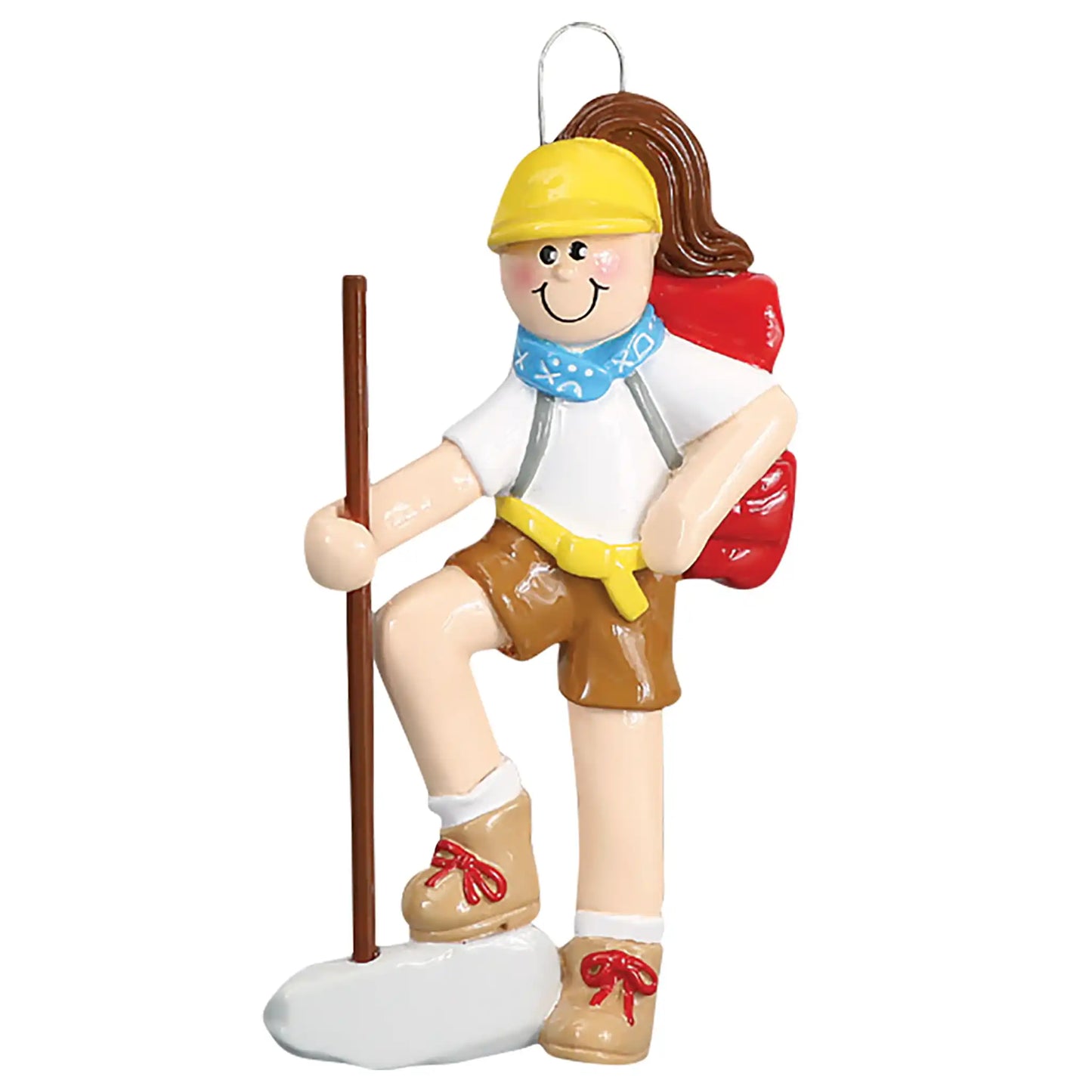 Girl Scout / Hiking Christmas Ornament