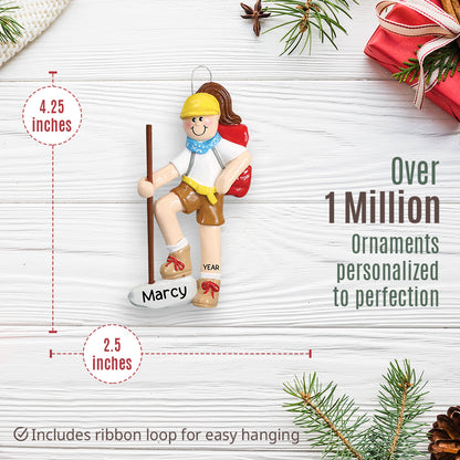 Girl Scout / Hiking Christmas Ornament